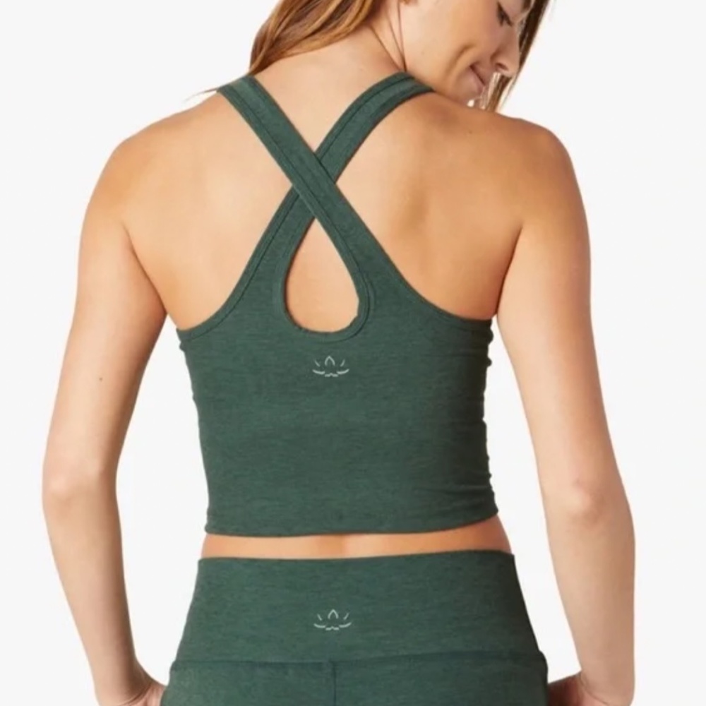 Beyond Yoga Spacedye Studio Cropped Tank Green New M